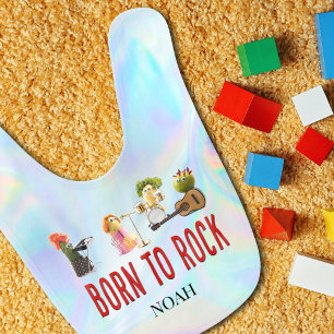 Cool baby newborn gift custom baby rocks unisex bib