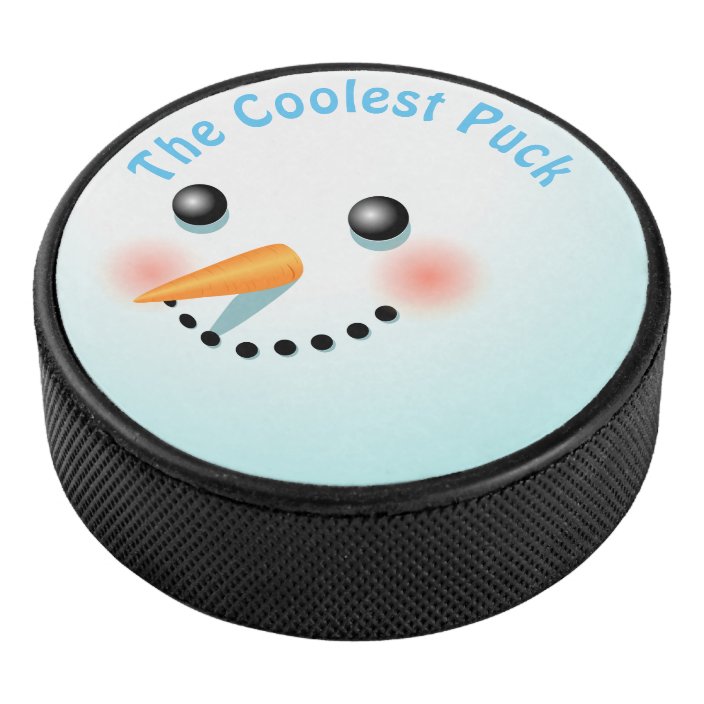 Cool Baby Snowman Cartoon Hockey Puck Zazzle Com