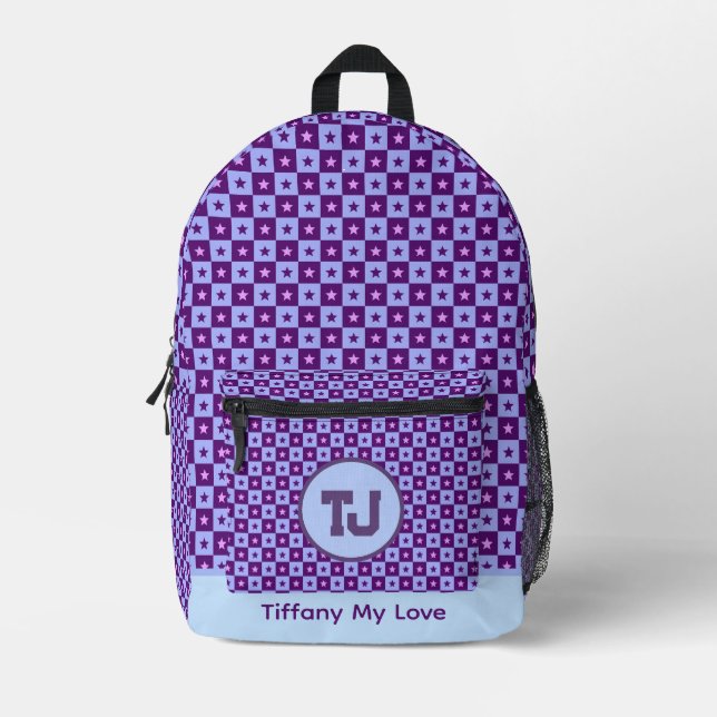 Cool Bachelor Weekend Name Patterned Backpack (Front)