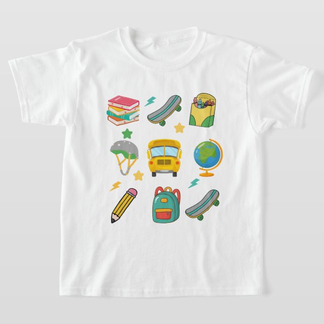 Cool Back To School boys Shirt | Boys School Shirt (Laydown)