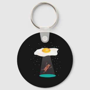 Cool Bacon And Eggs Ufo Performance Keychain