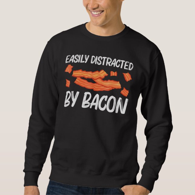 Cool Bacon Art For Men Women Pig Pork Strips Break Sweatshirt (Front)