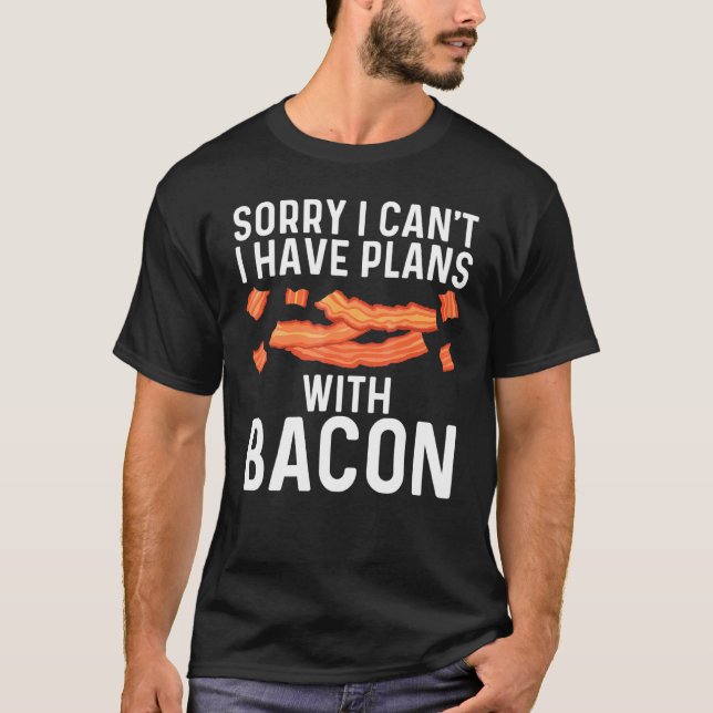Cool Bacon Art For Men Women Pig Pork Strips Break T-Shirt (Front)
