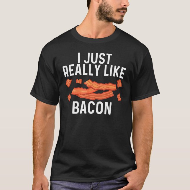 Cool Bacon Art For Men Women Pig Pork Strips Break T-Shirt (Front)