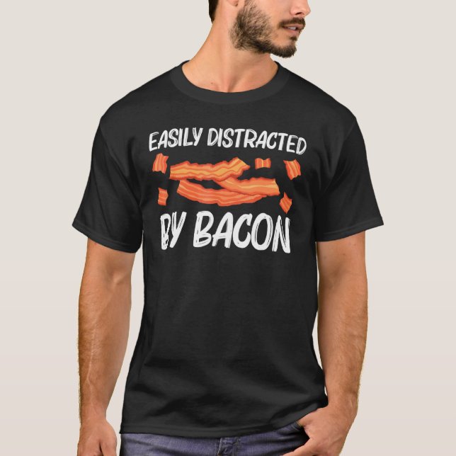Cool Bacon Art For Men Women Pig Pork Strips Break T-Shirt (Front)