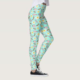 Bacon Pattern Print Women Leggings