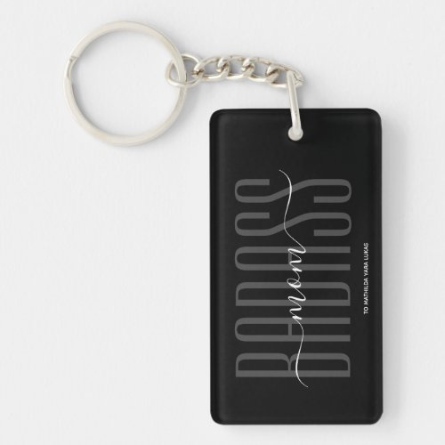 COOL BADASS MOM STRONG MOM SINGLE MOM SCRIPT KEYCHAIN