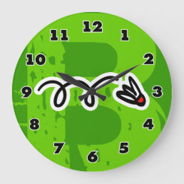 Cool badminton clock for home or club house