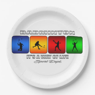 Cool Badminton It Is A Way Of Life Paper Plates