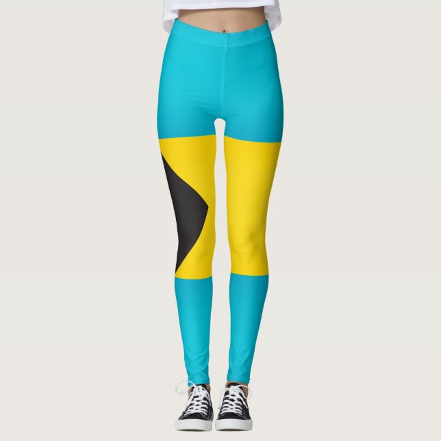 Cool Bahamas Flag Fashion Leggings (Front)