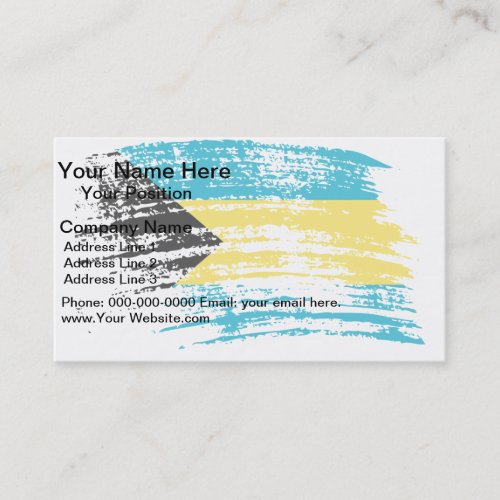 Cool Bahamian flag design Business Cards