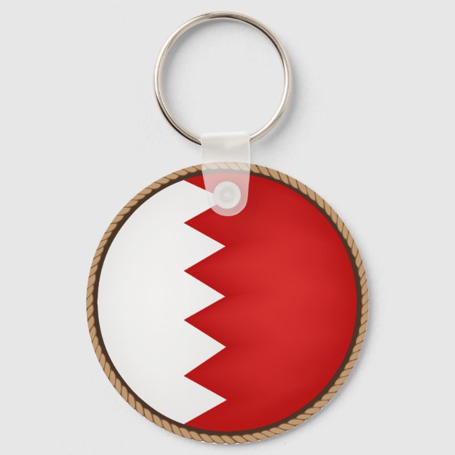 Cool Bahrain Flag Seal Keychain (Front)