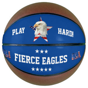 Cool Bald Eagle, The American Flag, Star Basketball