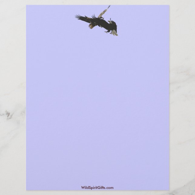 Cool Bald Eagle Wildlife Collection Letterhead (Front)