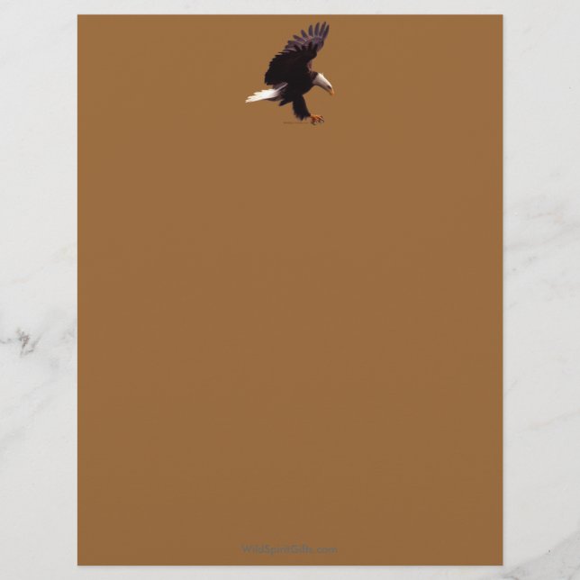 Cool Bald Eagle Wildlife Collection Letterhead (Front)