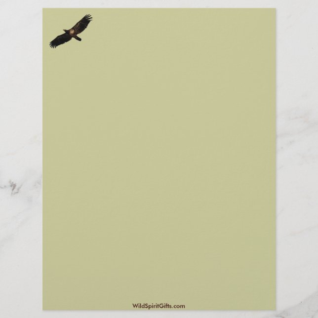 Cool Bald Eagle Wildlife Collection Letterhead (Front)