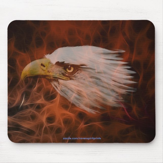 Cool Bald Eagle Wildlife Collection Mouse Pad (Front)