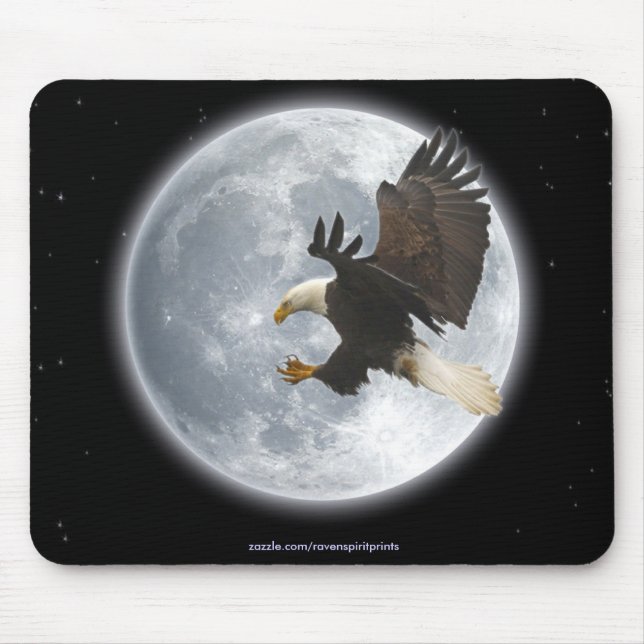 Cool Bald Eagle Wildlife Collection Mouse Pad (Front)