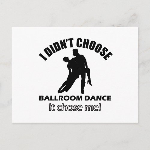 Cool ballroom dance designs postcard