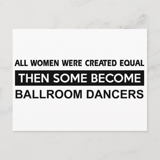 Cool Ballroom Dancing designs Postcard (Front)