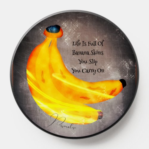 Cool Banana Fruit Quote Sparkly Vintage  PopSocket