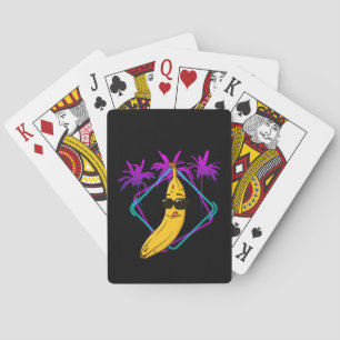 Cool banana party retro poker cards