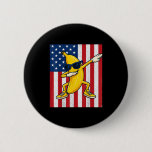 Cool Banana Vintage American Flag Dabbing Banana L Button