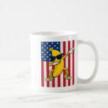Cool Banana Vintage American Flag Dabbing Banana L Coffee Mug