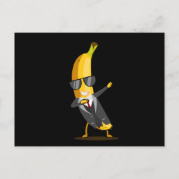 Cool Banana with Suit - Dab Funny Dancing Fruit Postcard