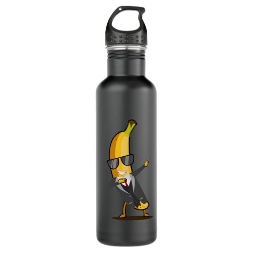 Cool Banana with Suit _ Dab Funny Dancing Fruit Stainless Steel Water Bottle