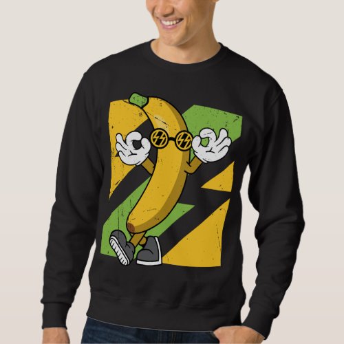 Cool Banana With Sunglasses Summer Fruit Art Lover Sweatshirt