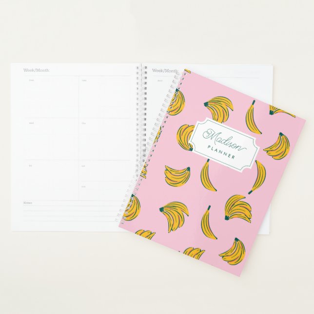 Cool Bananas in Pink with Monogram Planner (Display)