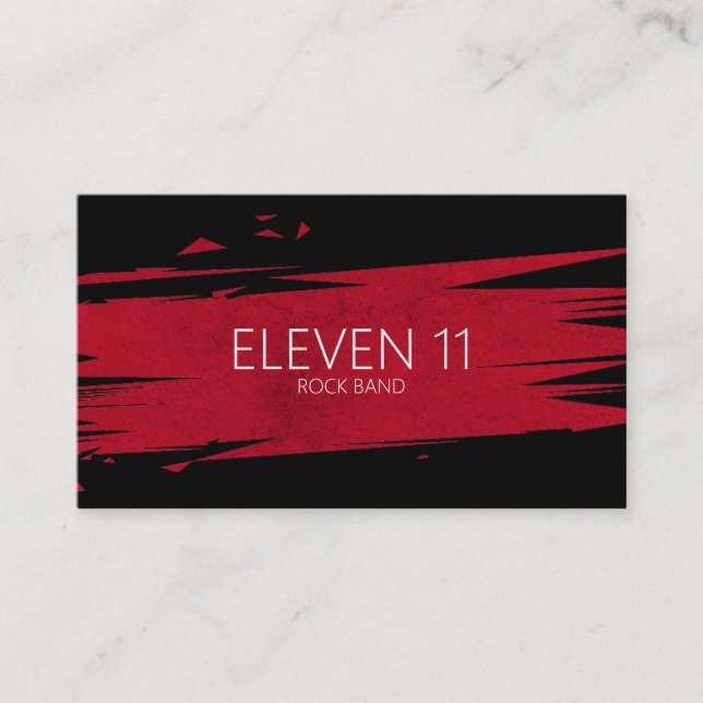 Cool Band Musicians Business Card (Front)