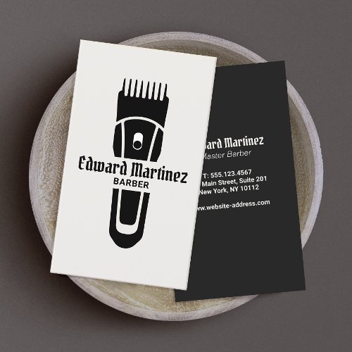 Cool Barber Barbershop Electric Hair Clipper Business Card