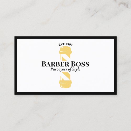 Cool Barber Pole Barbershop Business Card