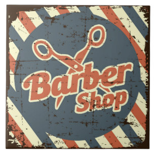Cool Barber shop retro Ceramic Tile