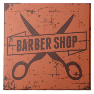 Cool Barber shop retro Ceramic Tile