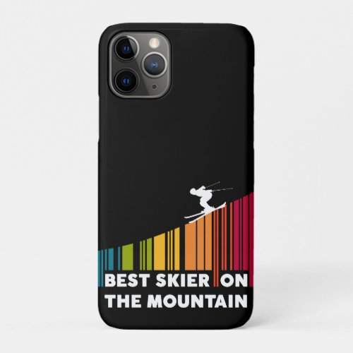 Cool Barcode Design Best Skier On The Mountain  iPhone 11 Pro Case