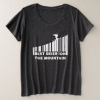 Cool Barcode Design Best Skier On The Mountain Pl