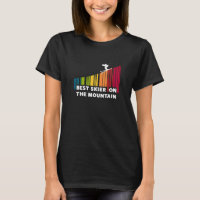 Cool Barcode Design Best Skier On The Mountain 