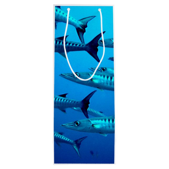 Cool Barracudas Wine Gift Bag (Back)