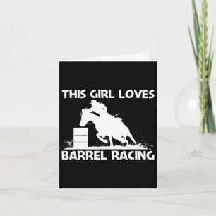 Cool Barrel Racing Art For Girls Mom Horseback Rid Card
