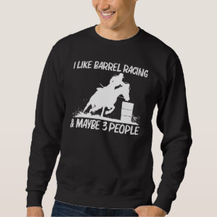Cool Barrel Racing Art For Men Women Horseback Rid Sweatshirt