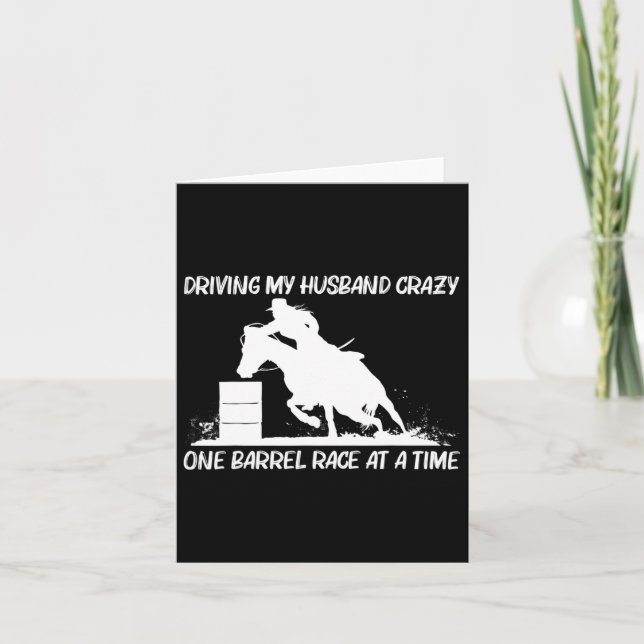 Cool Barrel Racing Art For Women Mom Horseback Rid Card (Front)