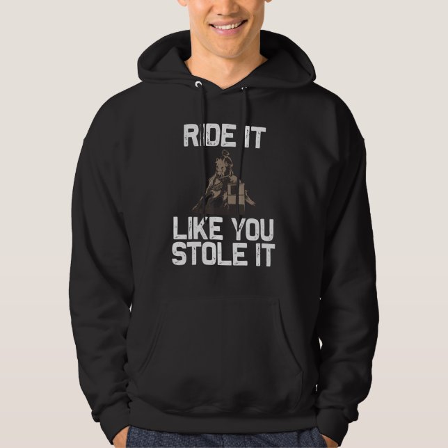 Cool Barrel Racing For Men Women Racer Cowgirl Hor Hoodie (Front)