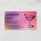 Cool Bartender Business Cards (Front)