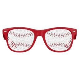 Cool Baseball Ball Game Player Red White Kids Sunglasses