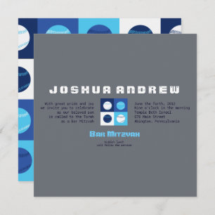 COOL BASEBALL Bar Bat Mitzvah Invitation