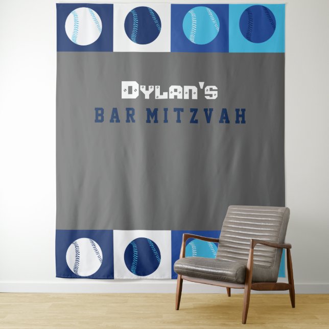 COOL BASEBALL Bar Mitzvah Photo Op Backdrop (In Situ)
