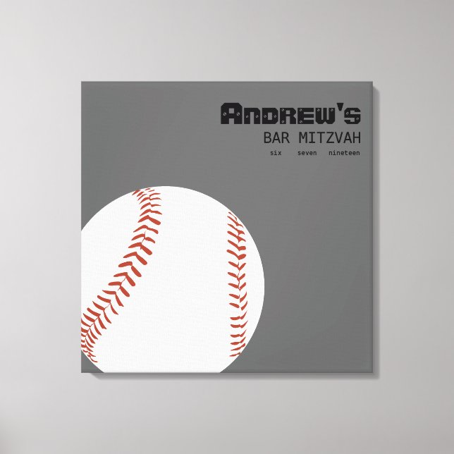 COOL BASEBALL Bar Mitzvah Sign In Board (Front)